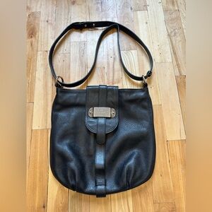 FURLA Black Leather Crossbody Bag